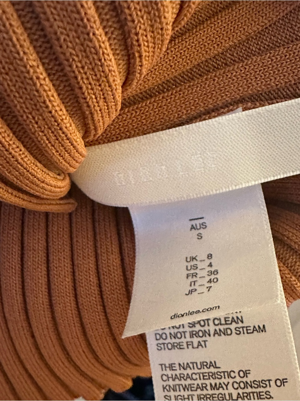 Dion Lee Rust Ribbed Cutout Tank Top - Picture 3 of 4